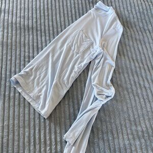 American Eagle Soft & Sexy Baby Blue Long Sleeve Tee - Size XSmall